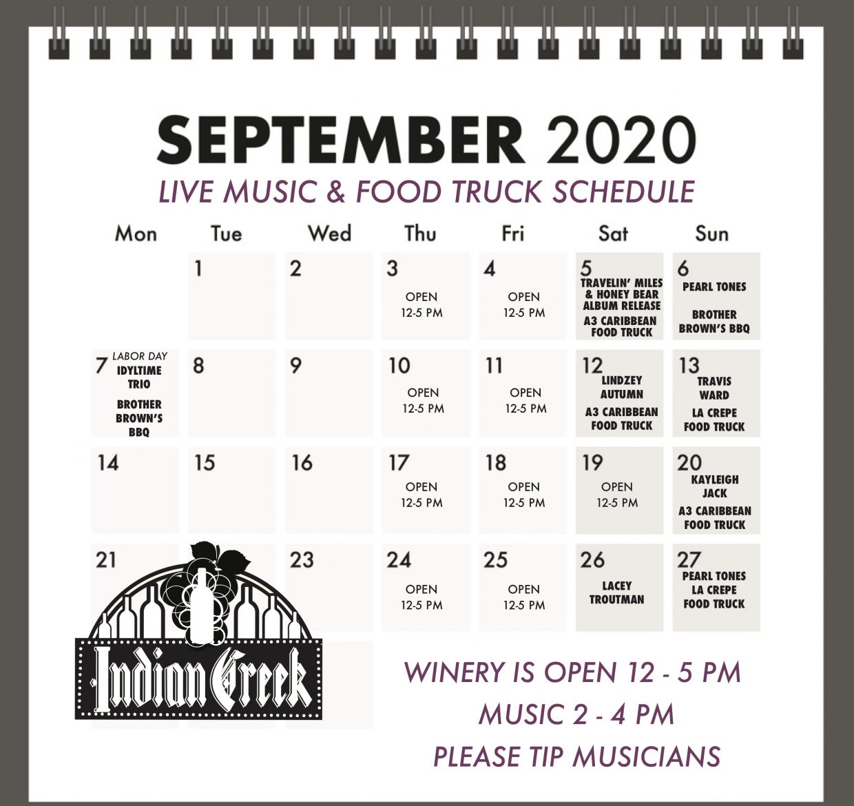 September Music & Food Trucks